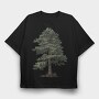 Tree Detailed, Tricou Oversize Barbati (Unisex)