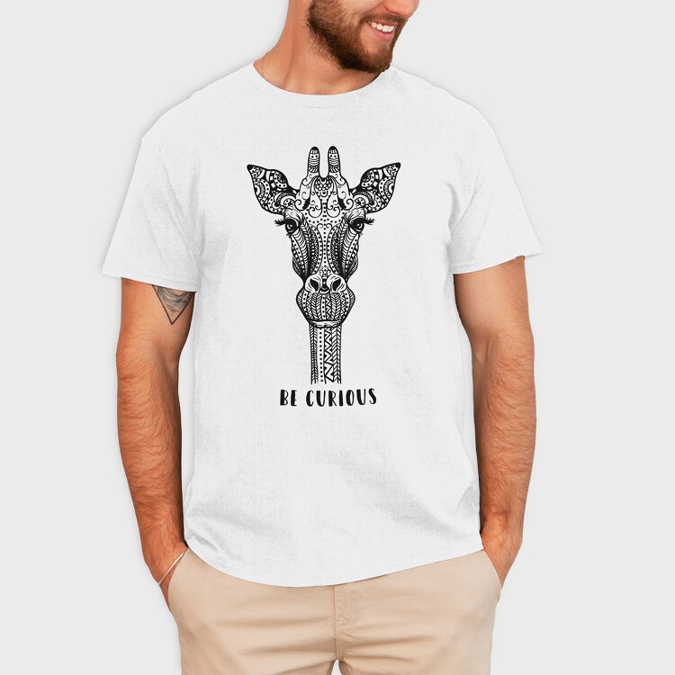 Giraffe Mandala, Tricou Barbati (Unisex)