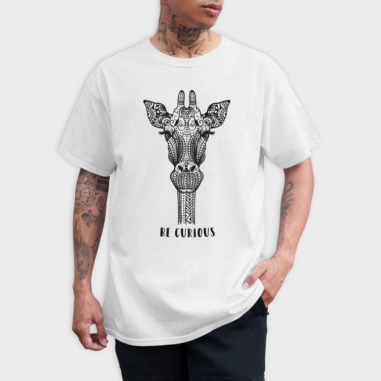 Giraffe Mandala, Tricou Barbati (Unisex)
