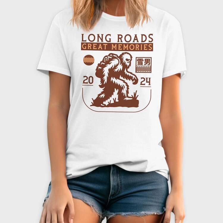 Yeti Long Roads, Tricou Barbati (Unisex)