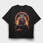 Samurai Cat I Have Probable Claws, Tricou Oversize Barbati (Unisex)