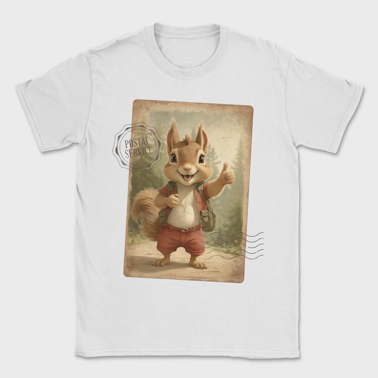 Squirrel in Nature Thumbs Up, Tricou Barbati (Unisex)