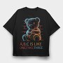 One Two Three, Tricou Oversize Barbati (Unisex)