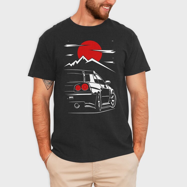 Skyline Sunset Mountain, Tricou Barbati (Unisex)
