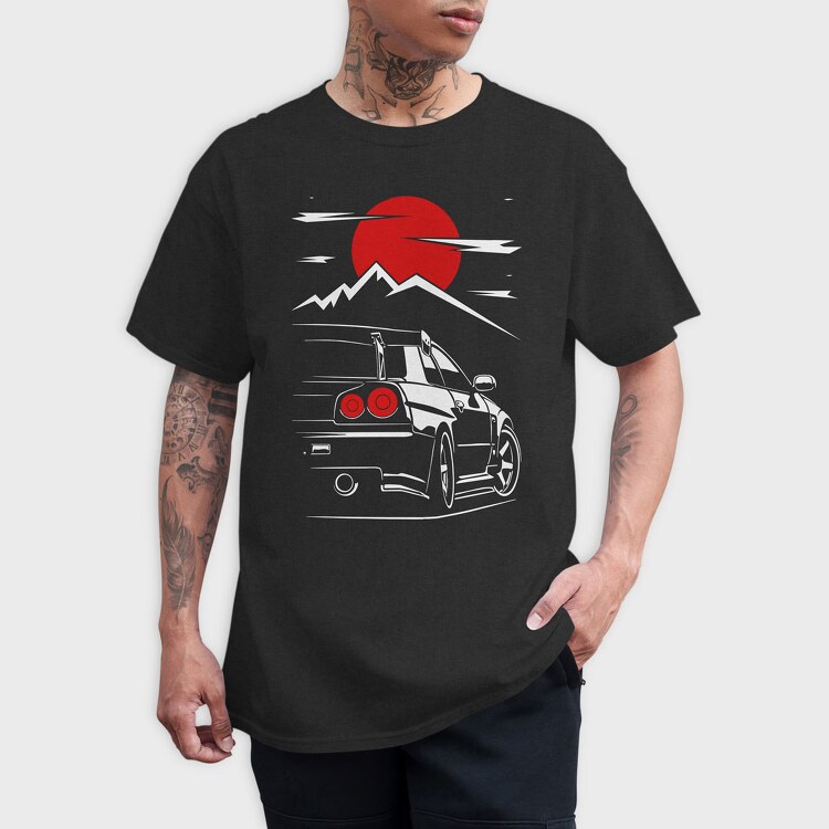 Skyline Sunset Mountain, Tricou Barbati (Unisex)