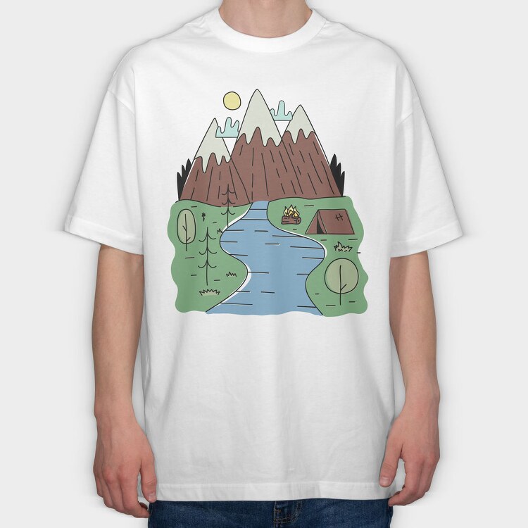 Keep It Simple River, Tricou Oversize Barbati (Unisex)