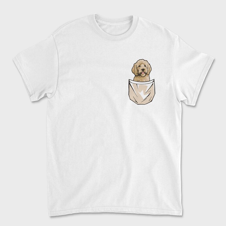 Golden Doodle Pocket, Tricou Barbati (Unisex)