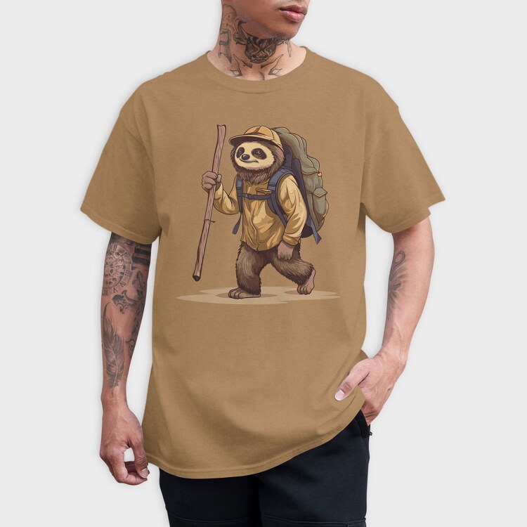 Sloth Hiking, Tricou Barbati (Unisex)