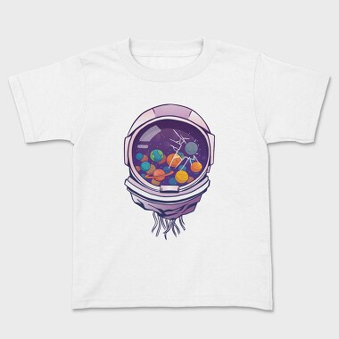 Astronaut Helmet And Planets, Tricou Copii