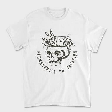 Summer Vacation Skull, Tricou Barbati (Unisex)