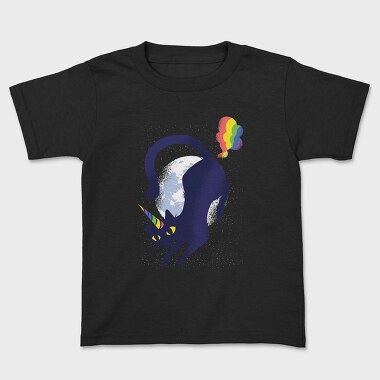 Black Cat Unicorn, Tricou Copii