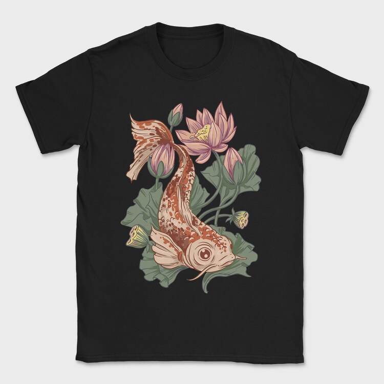 Koi Lotus, Tricou Barbati (Unisex)