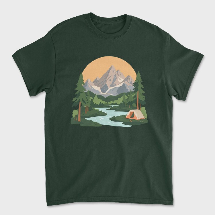 Nature Skylined, Tricou Barbati (Unisex)