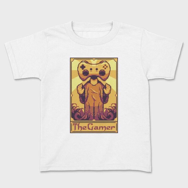 Pixelart Tarot Card the Gamer, Tricou Copii