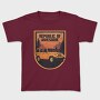 Retro Sunset Outroad Badge, Tricou Copii
