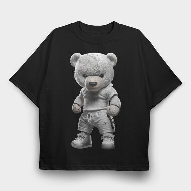Athlete Teddy Bear, Tricou Oversize Barbati (Unisex)