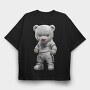 Athlete Teddy Bear, Tricou Oversize Barbati (Unisex)