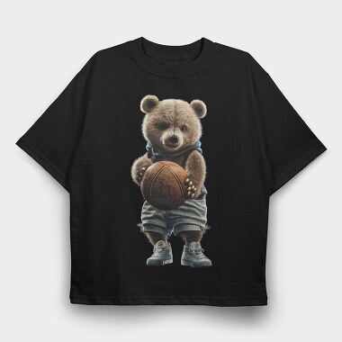 Basket Teddy, Tricou Oversize Barbati (Unisex)