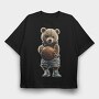 Basket Teddy, Tricou Oversize Barbati (Unisex)