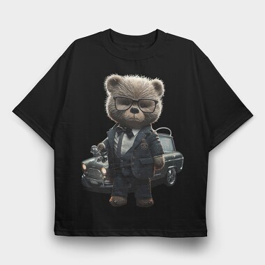 Business Teddy, Tricou Oversize Barbati (Unisex)