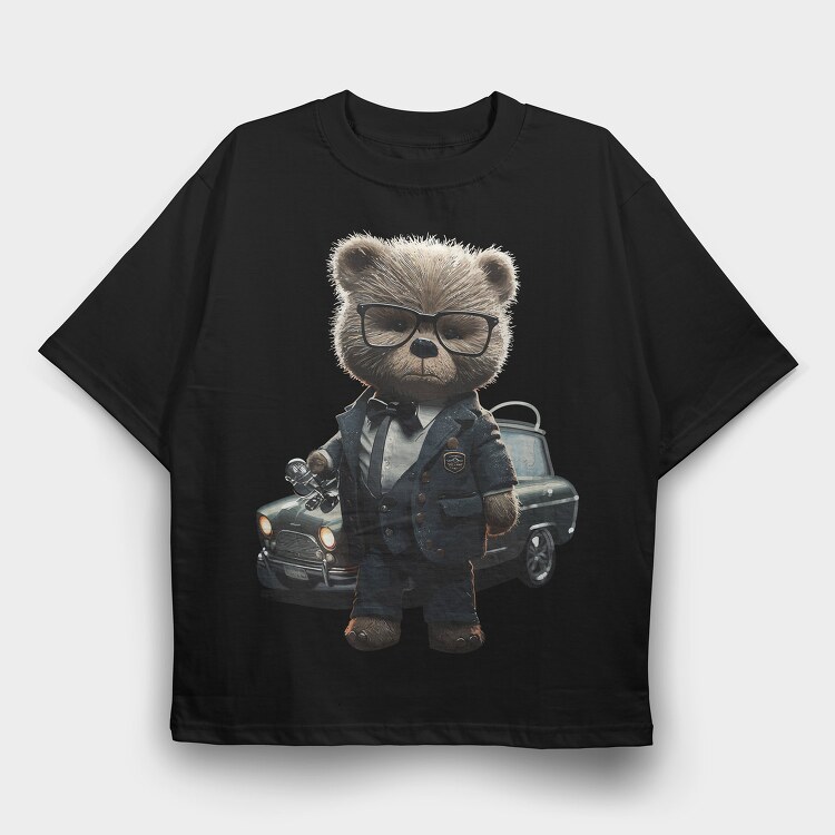 Business Teddy, Tricou Oversize Barbati (Unisex)