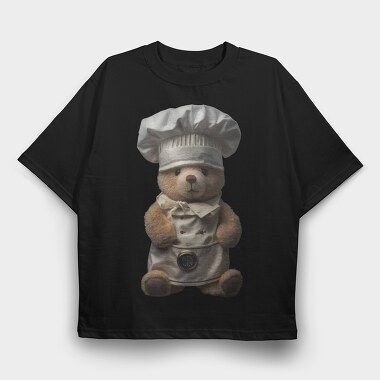 Chef Teddy Bear, Tricou Oversize Barbati (Unisex)