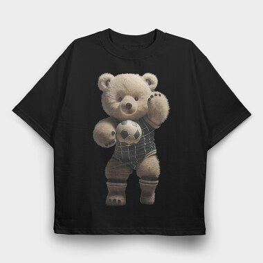 Football Teddy, Tricou Oversize Barbati (Unisex)
