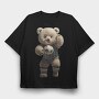 Football Teddy, Tricou Oversize Barbati (Unisex)