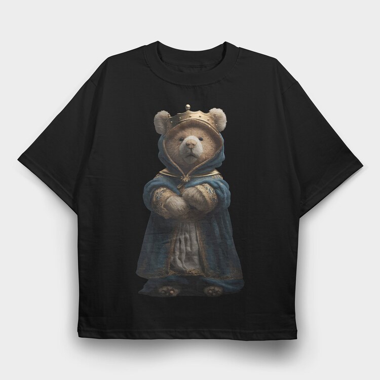 Regal Teddy Bear, Tricou Oversize Barbati (Unisex)