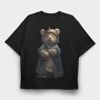 Regal Teddy Bear, Tricou Oversize Barbati (Unisex)