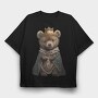 Royal Teddy, Tricou Oversize Barbati (Unisex)