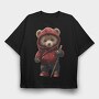 Teddy Bear Stick, Tricou Oversize Barbati (Unisex)