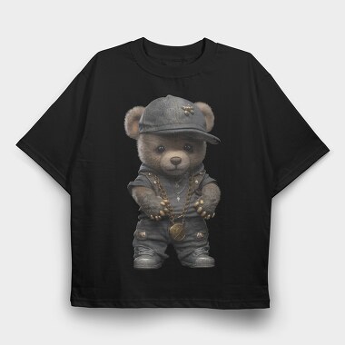 Teddy Rapper, Tricou Oversize Barbati (Unisex)