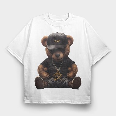Cool Teddy, Tricou Oversize Barbati (Unisex)