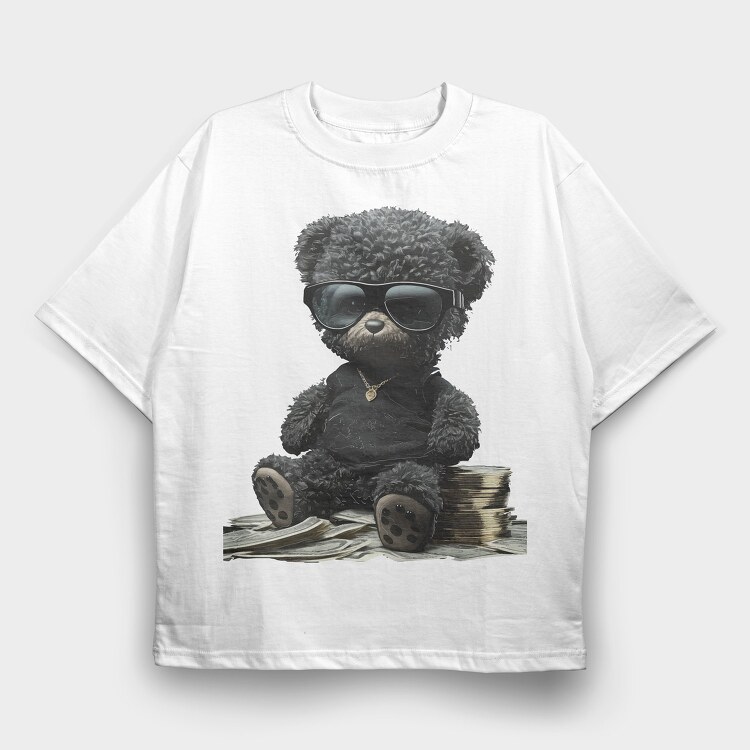 Fluffy Teddy, Tricou Oversize Barbati (Unisex)