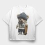 Skate Teddy Bear, Tricou Oversize Barbati (Unisex)