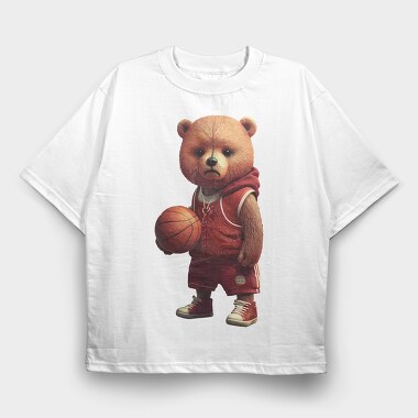 Teddy Basket, Tricou Oversize Barbati (Unisex)