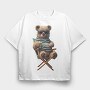 Teddy Bear Relax, Tricou Oversize Barbati (Unisex)