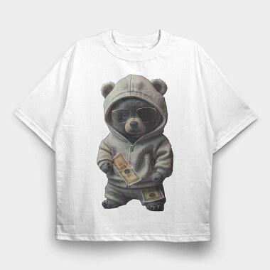 Teddy Hoodie, Tricou Oversize Barbati (Unisex)