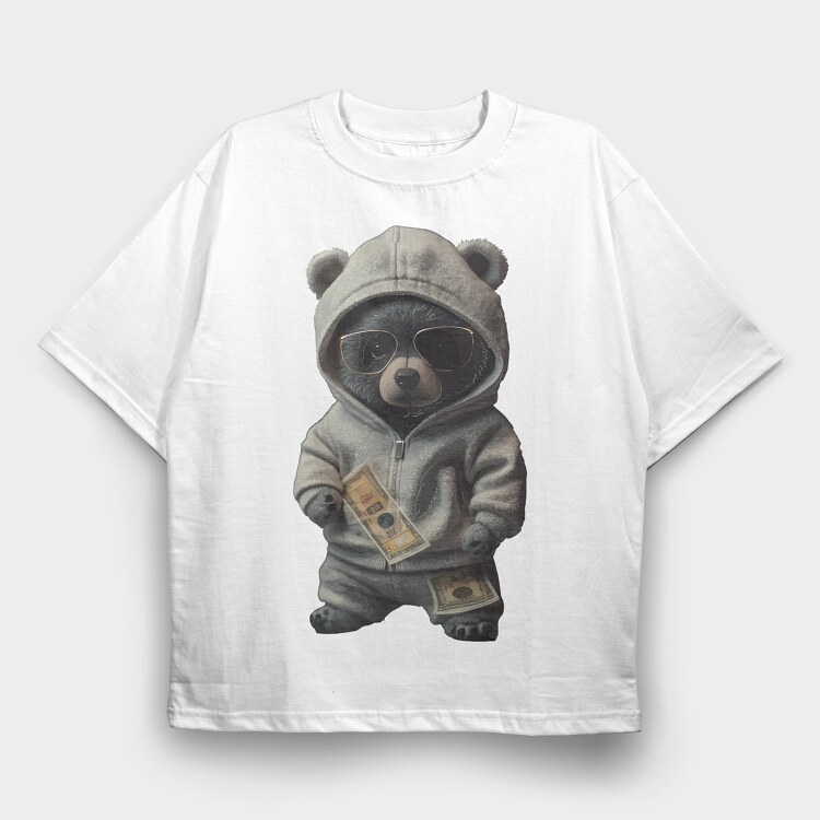 Teddy Hoodie, Tricou Oversize Barbati (Unisex)