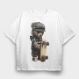 Teddy Skate, Tricou Oversize Barbati (Unisex)