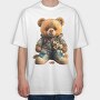 Floral Teddy, Tricou Oversize Barbati (Unisex)