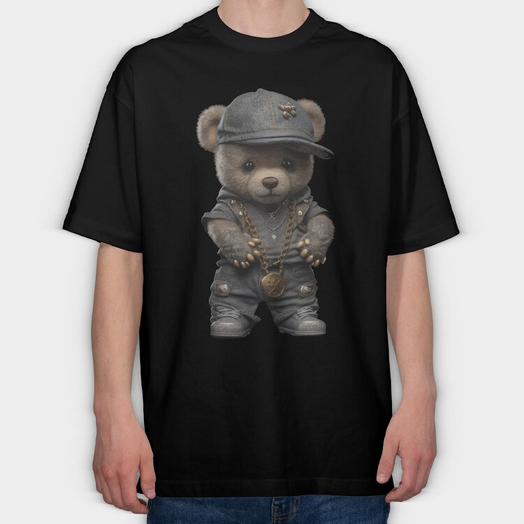 Teddy Rapper, Tricou Oversize Barbati (Unisex)