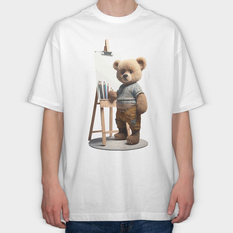 Artist Teddy, Tricou Oversize Barbati (Unisex)