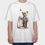 Artist Teddy, Tricou Oversize Barbati (Unisex)