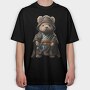 Assassin Teddy Bear, Tricou Oversize Barbati (Unisex)