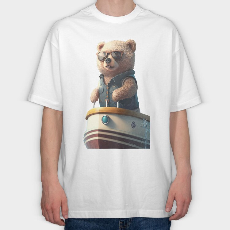 Skipper Teddy, Tricou Oversize Barbati (Unisex)