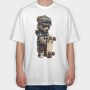 Teddy Skate, Tricou Oversize Barbati (Unisex)
