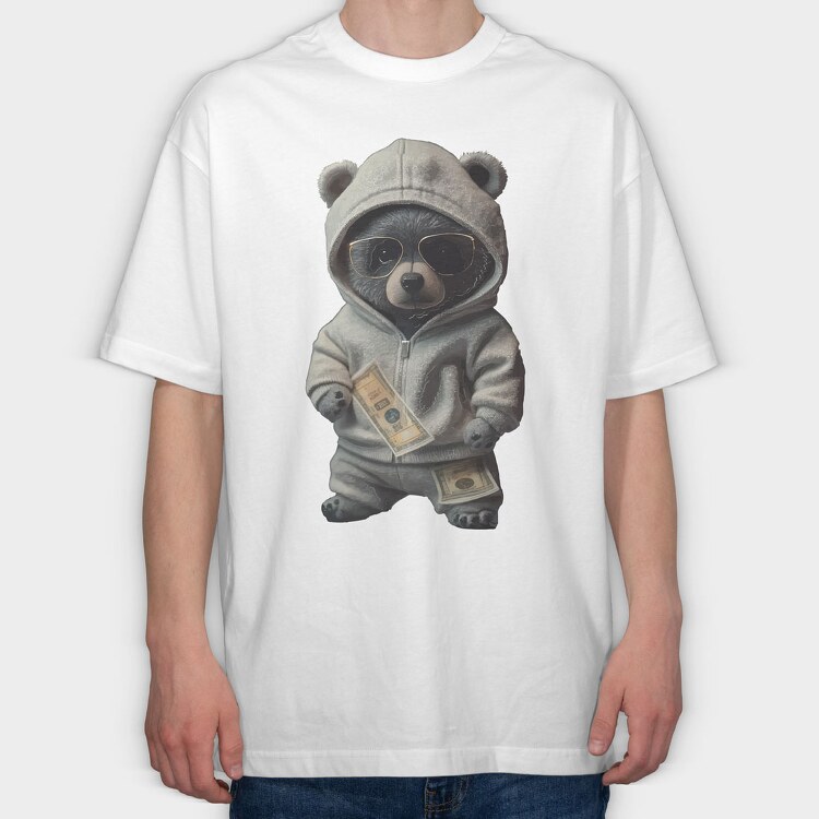 Teddy Hoodie, Tricou Oversize Barbati (Unisex)