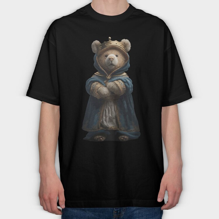 Regal Teddy Bear, Tricou Oversize Barbati (Unisex)